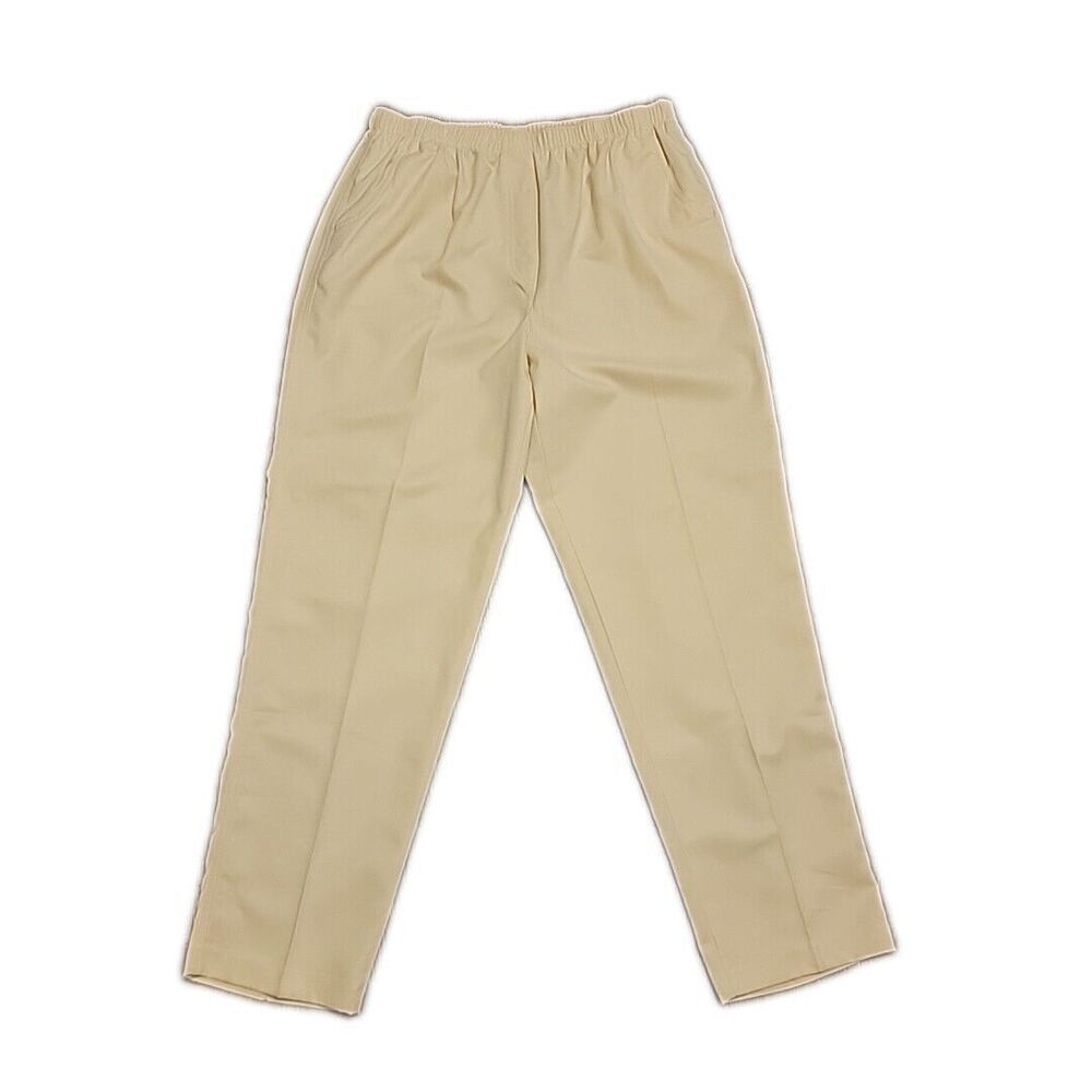 Alia Pull On Elastic Waist Pants ~ Sz 14 ~ Yellow ~ High Rise ~ 29.5 Inseam